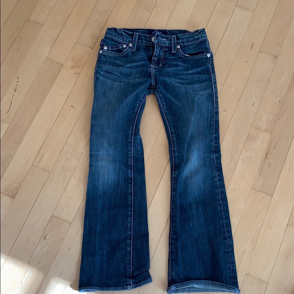Rock & Republic girls button pocket jeans purple